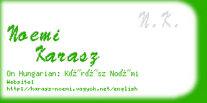 noemi karasz business card